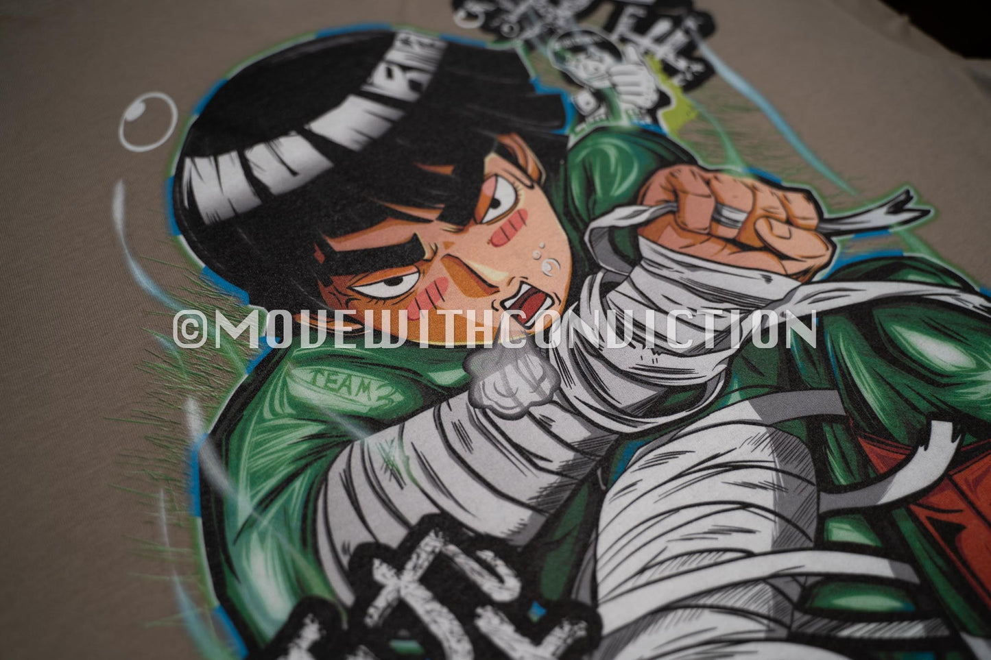 Rock Lee "Eight Gates of Buzzing" Heavy Weight T-shirt