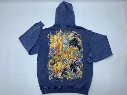 God Of Fire Thunder Heavy Weight Washed Hoodie